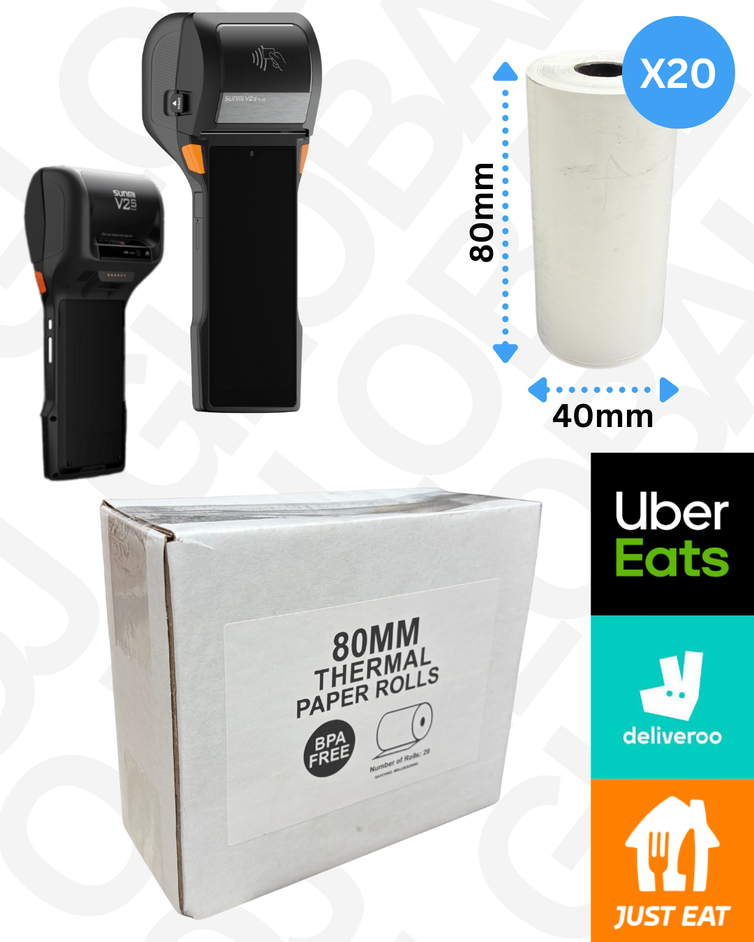 Thermal Till Roll - 80mm x 40mm