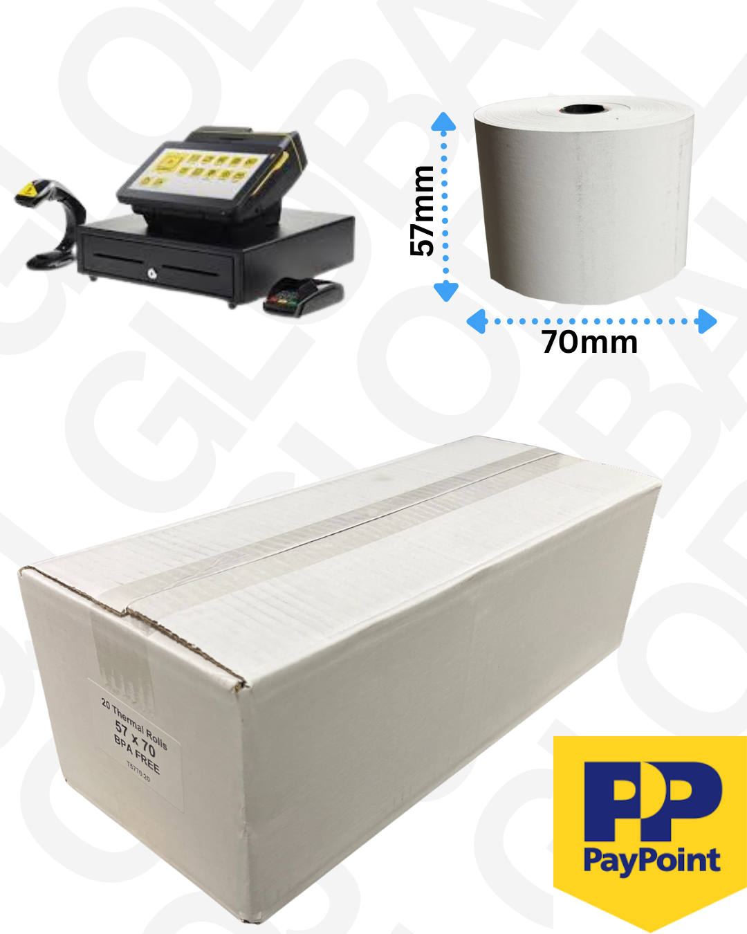 Thermal Till Roll - 57mm x 70mm