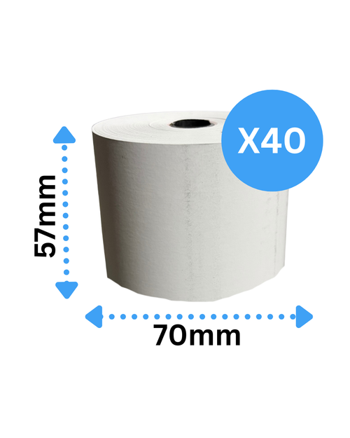 Thermal Till Rolls 57x70 PayPoint Machine, 70 GSM, BPA Free