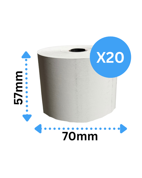 Thermal Till Rolls 57x70 PayPoint Machine, 70 GSM, BPA Free