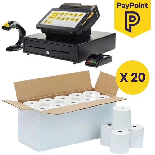 Pay Point Machine Thermal Till Rolls 57x70 (Box Of 20) 70 GSM, BPA Free